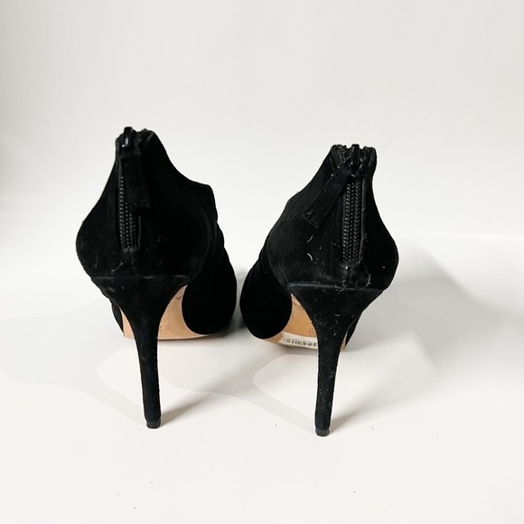 Saks Fifth Avenue Suede Alexandra  Peep Toe booties size 7 - Picture 8 of 10